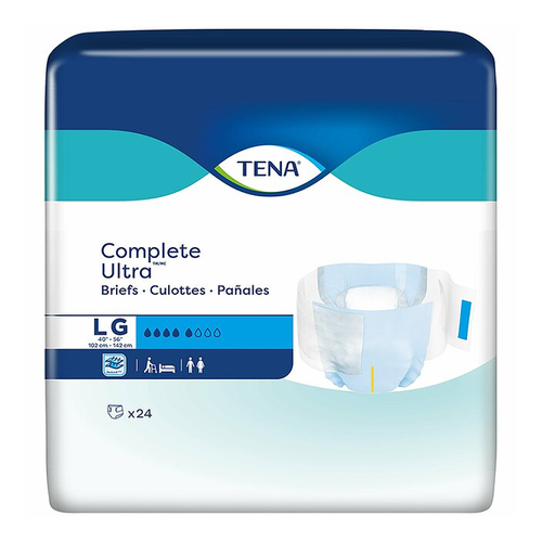 Unisex Adult Incontinence Brief TENA® Complete Ultra™ Large Disposable Moderate Absorbency