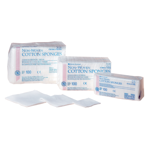 Sponge Non-Woven Cotton 2x2" 4 Ply Non-Sterile LF 