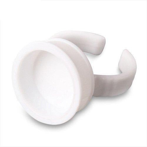 Cosmetic Ink Cup Holder Finger Ring - White