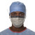 Surgical Mask with FluidShield Anti-fog Foam Pleated Tie Blue / Orange ASTM F2100-11 Level 2