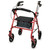 4 Wheel Rollator McKesson Red Folding Steel Frame