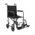 Lightweight Transport Chair McKesson Steel Frame with Silver Vein Finish Fixed Height Padded Arm Black Upholstery