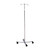 IV Stand Floor Stand McKesson 2-Hook 4-Leg, Dual-Wheel Nylon Casters, 22 Inch Epoxy-Coated Steel Base