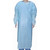 Over-the-Head Protective Procedure Gown Large Blue NonSterile AAMI Level 2 Disposable