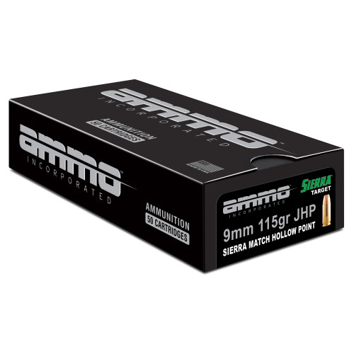 AMMO INC MATCH 9MM 115GR JHP 50/1000