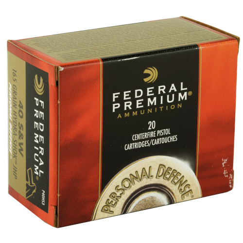 FED HYDRA-SHOK 40S&W 165GR 20/500