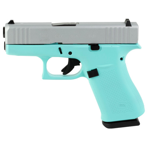 GLOCK 43X 9MM 10RD ROBINS EGG/SILVER PX4350204-REBCS