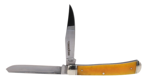 COLD CS-FL-TRPR-Y  TRAPPER KNIFE (2)3.3" YEL