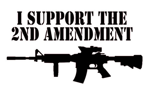 I SUPPORT THE 2nd AMENDMENT VINYL WINDOW DECAL