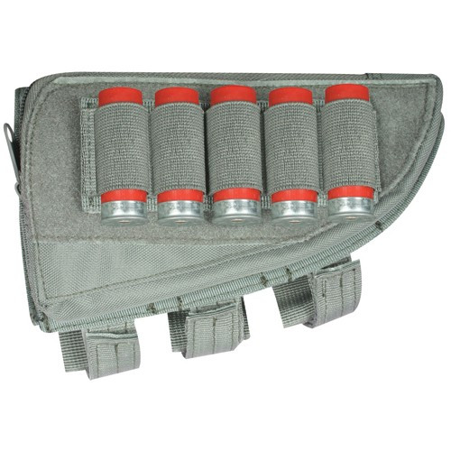 Tactical Butt Stock SHOTGUN Cheek Rest Ammo Pouch FOLIAGE