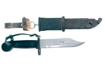AK47 Bayonet Knife with Wire Cutter Scabbard