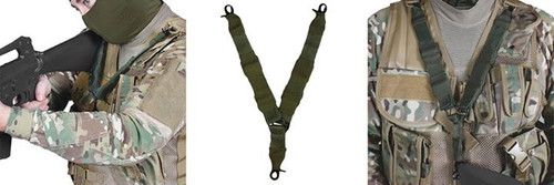 Tactical Assault Vest Adjustable Bungee Sling