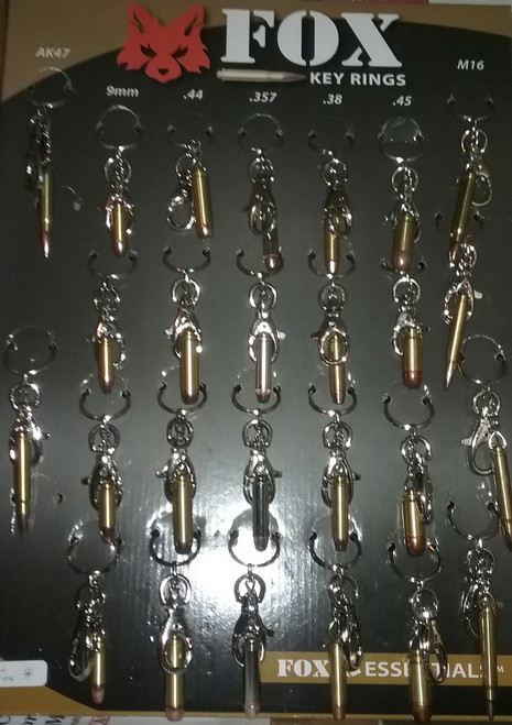 Super Deluxe Bullet Key Ring With Clasp ASSORTED