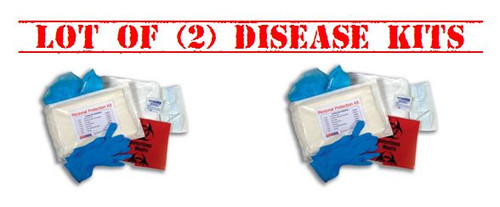 Lot of (2) Medical Hi-Risk Emergency Biological Disease Prevention Ebola/Flu N95 Kit