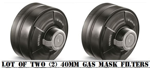 Lot of 2 SEALED Military Surplus NATO NBC 40mm Gas Mask FILTERS