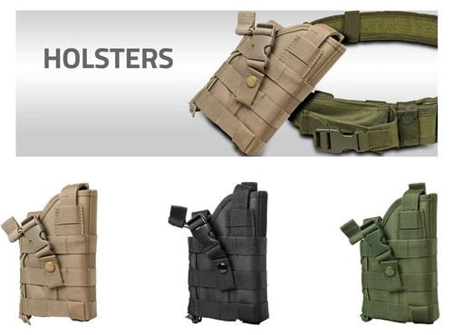 VISM Ambidextrous MOLLE Small-Large Frame Pistol HOLSTER