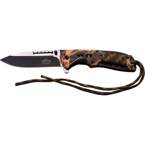 Master USA Assisted Opening Knife Outdoor Camo w Paracord