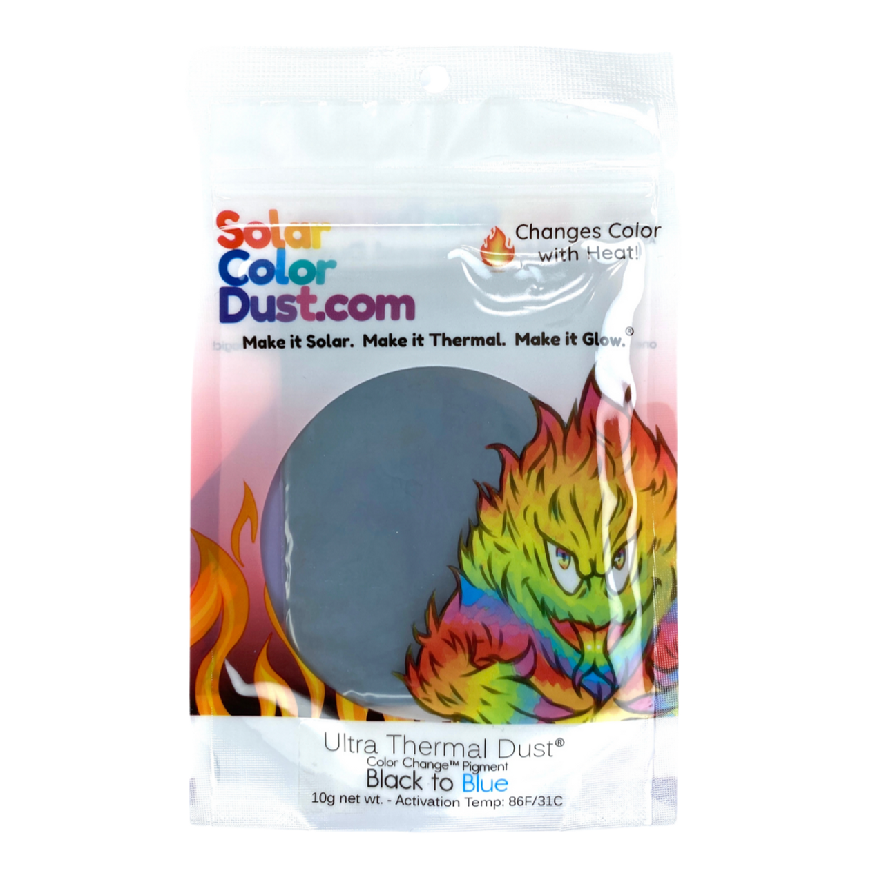 THERMOCHROMIC TEMPERATURE COLOUR CHANGING PIGMENT POWDER - BLUE TO CLEAR