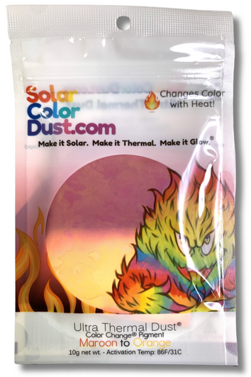 Ultra Thermal Dust® 86ºF - Maroon to Orange - Heat Sensitive - Color Change® Pigment