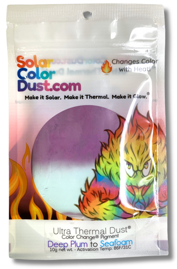 Ultra Thermal Dust® 86ºF - Deep Plum to Seafoam - Heat Sensitive - Color Change® Pigment