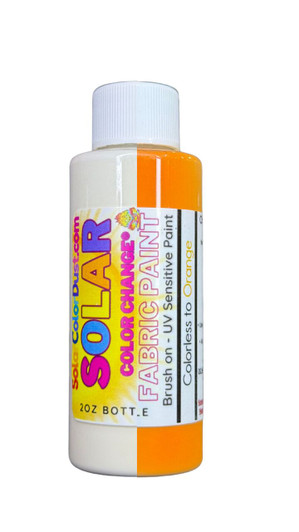 Solar Fabric Paint - Colorless to Orange