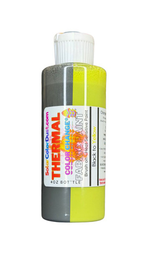Thermal Fabric Paint - Black to Yellow