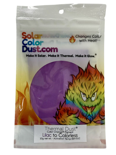 Thermal Dust® - Thermochromic Heat Activated Color Change® Pigment - Changes Color by Temperature! Lilac to Colorless