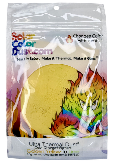 Ultra Thermal Dust® 86ºF - Golden Yellow to Lime - Heat Sensitive - Color Change® Pigment