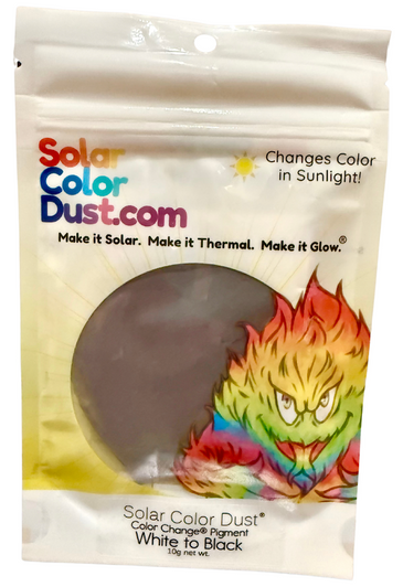 Solar Color Dust® - Photochromic UV Color Change® Pigment - Changes Color in Sunlight! White to Black