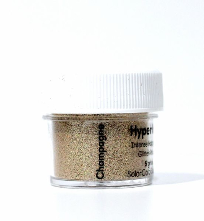 SolarColorDust.com Hyper Holo® Intense Holographic Glitter-Powder - Champagne - Holographic Powder for Resin, Tumblers, Nail Art, and More!