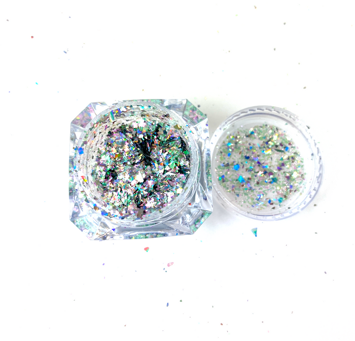 SolarColorDust.com Aurora Holographic Flakes - Fornax - Iridescent Holographic Flakes for Resin, Tumblers, Nail Art, Art & Crafts, and More!