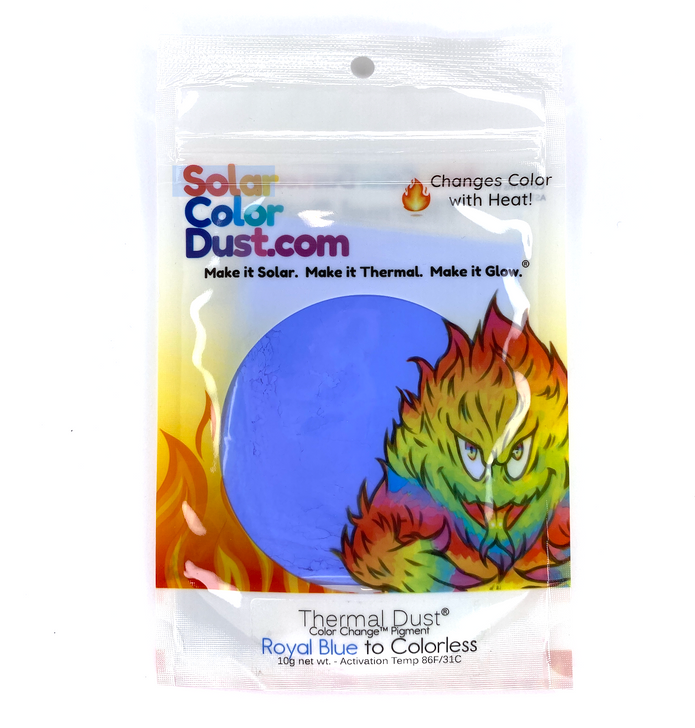 Thermal Dust® - Thermochromic Heat Activated Color Change® Pigment - Changes Color by Temperature! Royal Blue