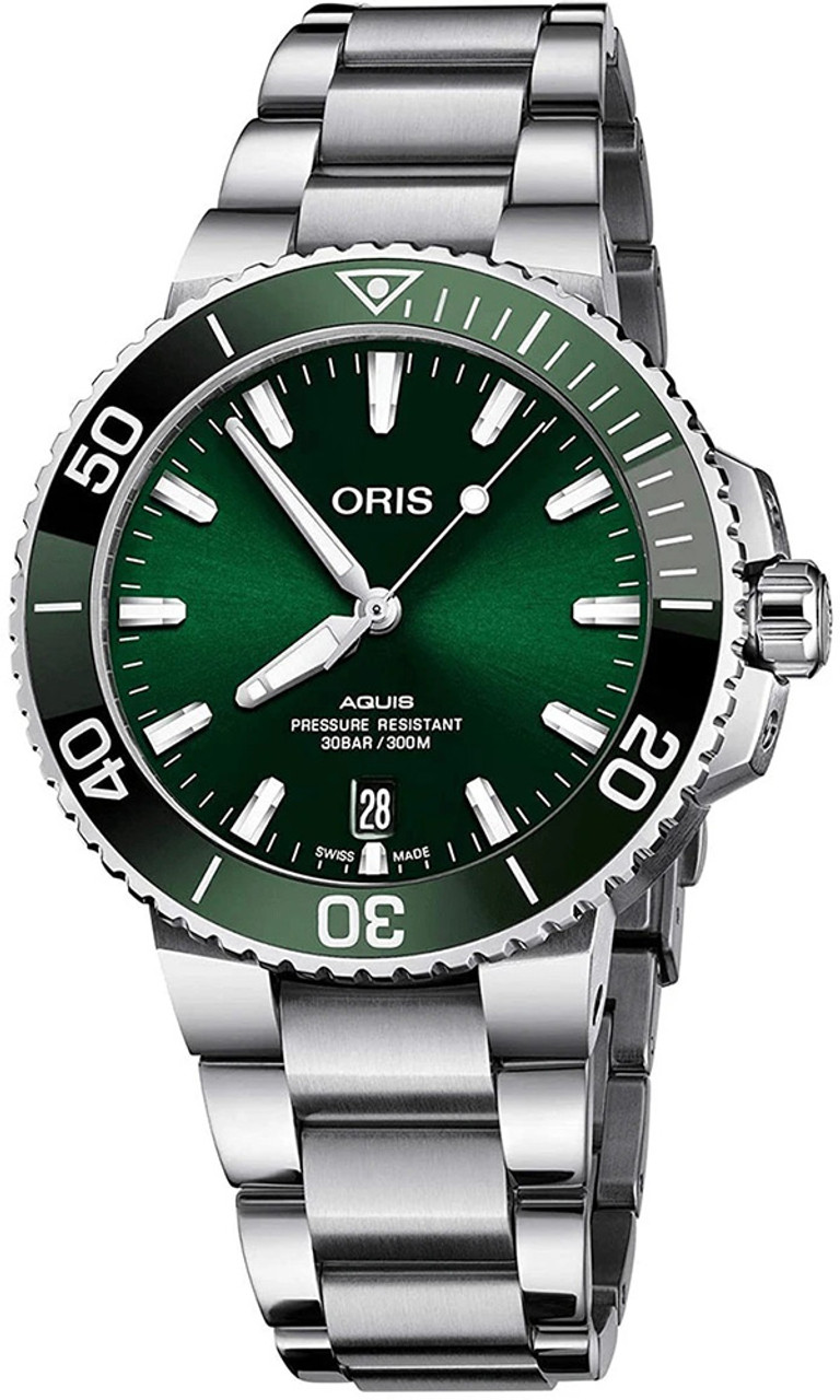 Oris green shop dial aquis