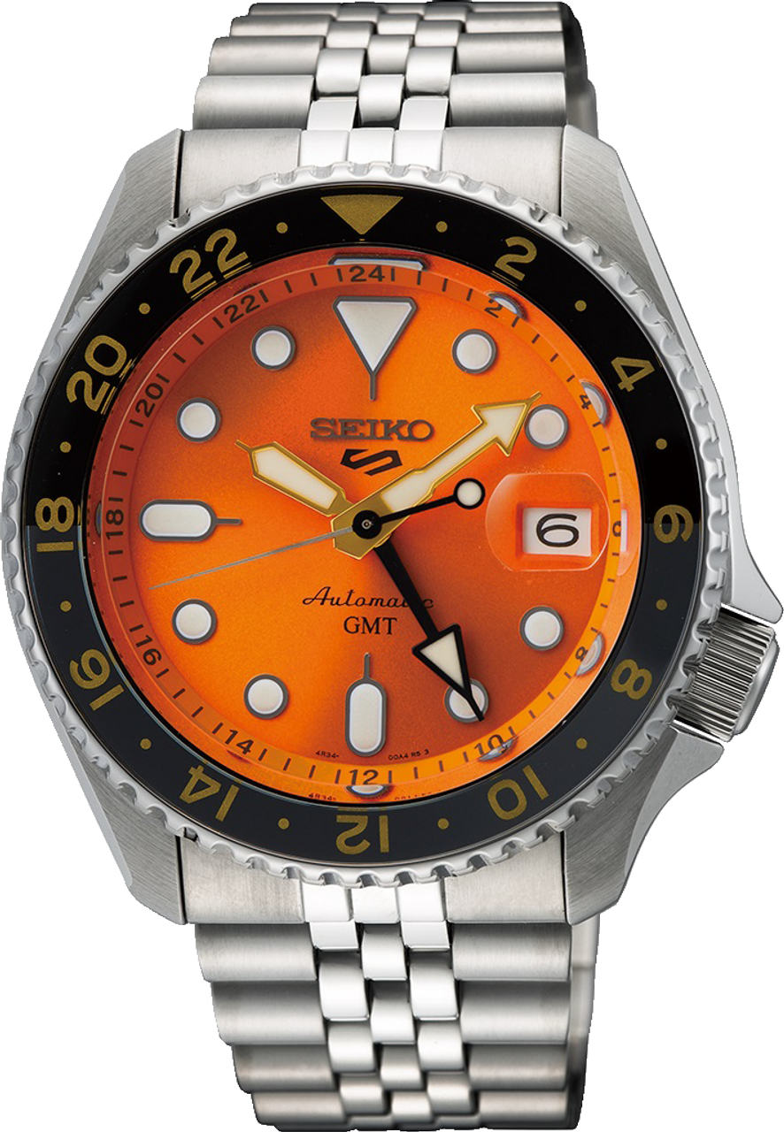 Seiko 5 Sports GMT Orange Dial Watch SSK005 SSK005K SSK005K1