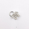 Sterling Silver Lotus Charm | 12mm Hanging Length | 8.5mm Length | 9.7mm Width | 4.5mm Hole | ZT0803