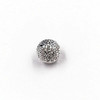 Base Metal Silver Finish Decorative Beads 0.8cm | Sold by Each | XZ13408