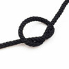 Braided Cord | 3 mm Oval | Black | Sold by Metre | CYM38