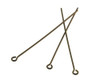 Eye Pin | Niobium Bronze-Finish 4.5cm (1-3/4") | Base Metal | Sold By  25pc | LKEPB4D5