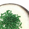 Seed Beads | Medium 3mm | Silver Coated Inside | Grass Green | Sold by 20g | GB120