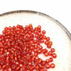 Seed Beads | Large 4mm | Silver Coated Inside | Fire Red | Sold by 20g | GB206