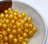 Plastic Faceted Beads | Dia. 8mm | Golden Yellow | Sold By 30g | PB004