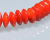 Saucer Red Coral (Dyed) Beads 3.5x8mm | Sold By  1 Strand(8") | BS0008