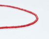 Rondelle Burgundy (Dyed) Coral Beads 2x3mm | Sold By 1 Strand(8") | BS0020