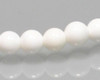 Round White Tridacna Shell Beads 4mm | Sold By 1 Strand(8") | BS0037