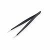 Extra Sharp Stainless Steel Tweezers | Black Coated Grip | Large 13.5cm | H203605