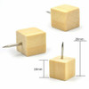 Wooden Cube Push Pins | 10mm | Box of 30 | H198206