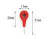 Red Wooden Star Push Pins | 20mm | Box of 40 | H198212
