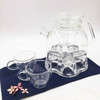 Squat Glass Teapot | with Strainer | H171202