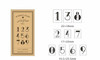 Infeel.me Journal Stamp with Wooden Handle Number Set of 10