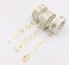 Gold & White Washi Tape | 15mm x 5m | Sold by Each | GWWT15
